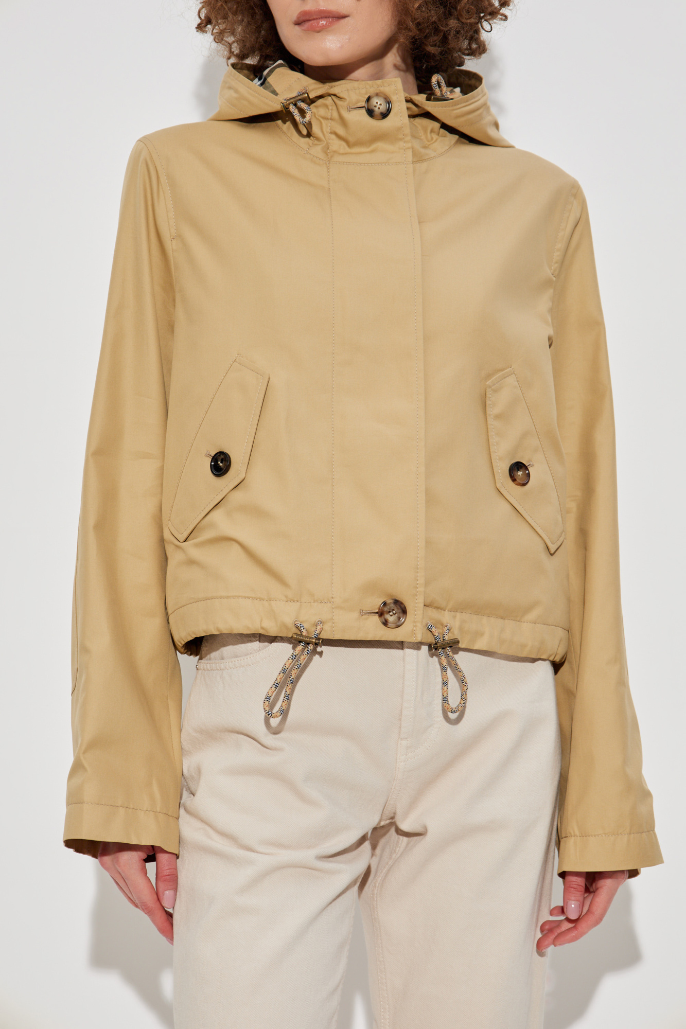 ジャケット Burberry Beige wool-blend short jacket BURBERRY - Quilted Short Jacket Burberry